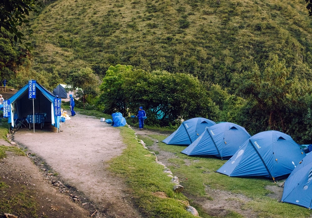 Our first camp on the route of the Inca Trail
