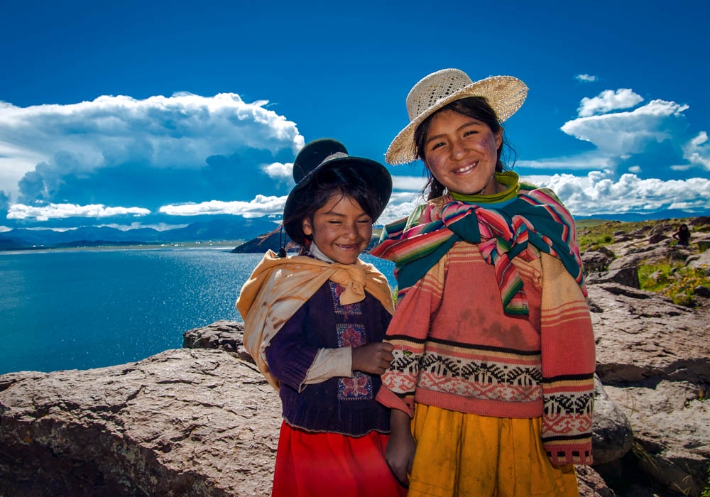 Picture of local children showing us about life on the high Andean plains