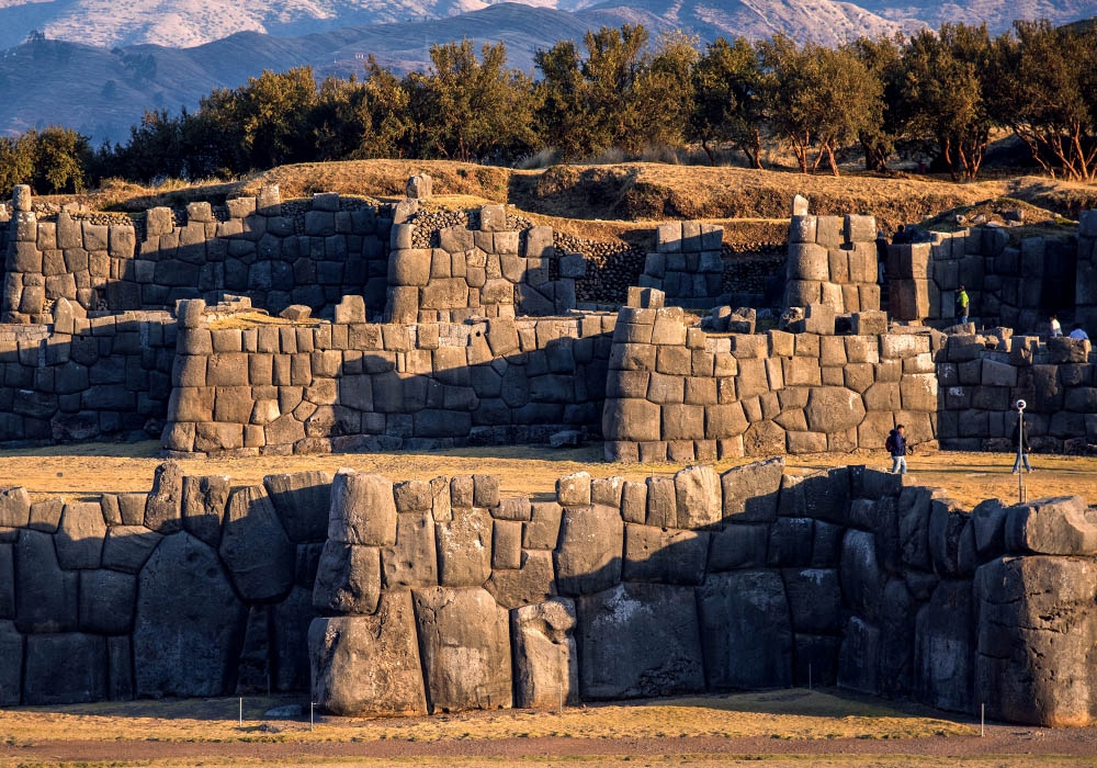 Sacsayhuaman walls made up of enormous stone blocks