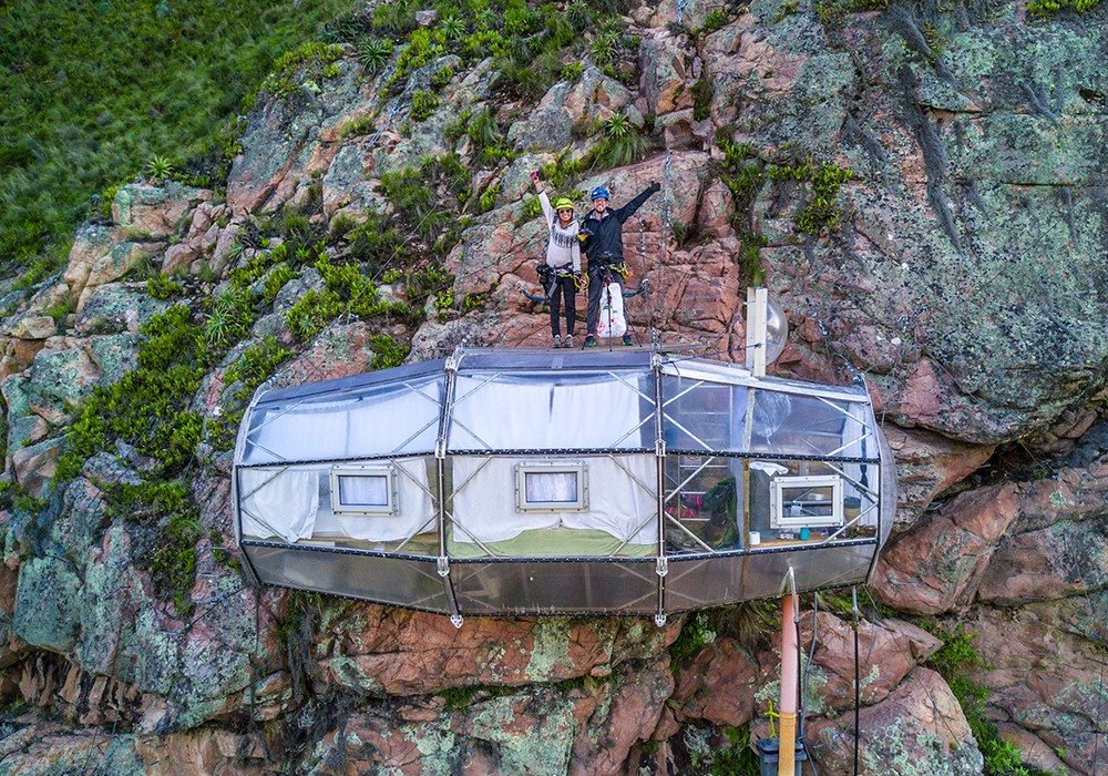 Sleep on the Side of a Mountain at Sky lodge Adventure Suites