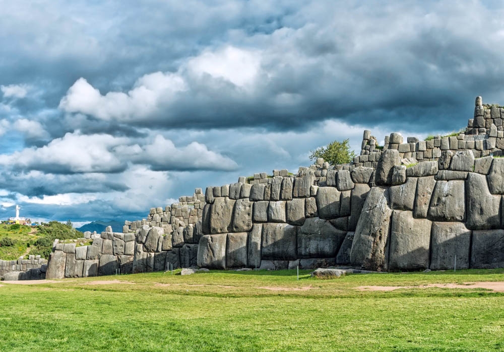 The Sacsayhuaman fortress features impressive stone walls