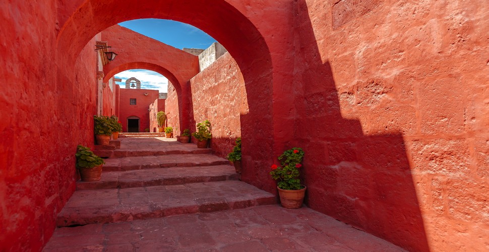 Spend 2 weeks in Peru and visit the incredible Santa Catalina monastery during your stop in Arequipa. One of the highlights of a visit to Santa Catalina is the chance to see the daily life of the nuns who still reside there. 