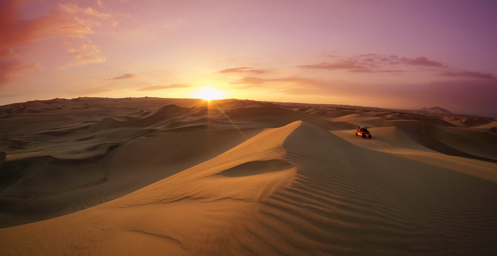 Huacachina is a desert paradise surrounded by towering sand dunes. Enjoy the thrill of sandboarding down the steep slopes or take an exhilarating dune buggy ride for a true adrenaline rush, on our Peru tour packages.