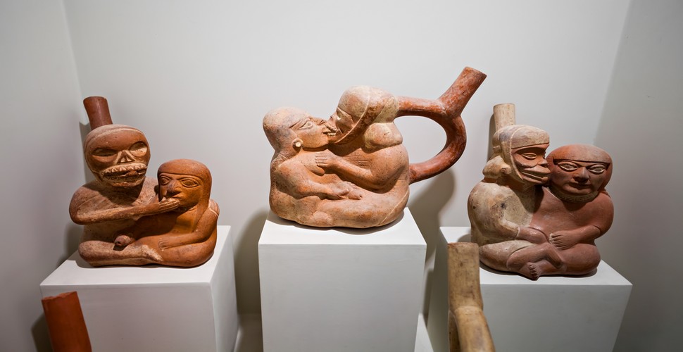 In Moche society, sexuality was closely linked to fertility and agricultural prosperity. These explicit representations were likely intended to invoke the powers of fertility deities to ensure the abundance of crops and livestock. Check out Moche pottery in The Larco Museum on your Lima city tour!