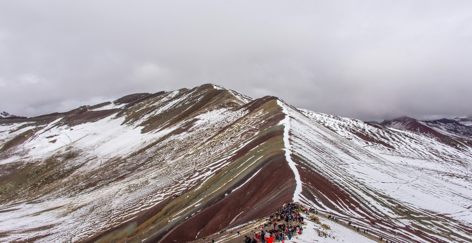 Rainbow Mountain is the highlight for mny when they travel to Cusco, Peru. This stripy mountain can be found at over 5000 meters elevation, however, so make sure you acclimatize before a visit on Cusco day trips.